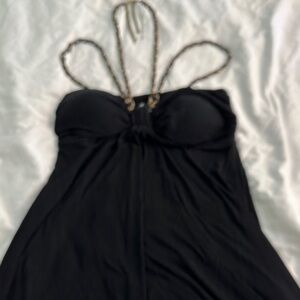 Elegant Black Halter Top